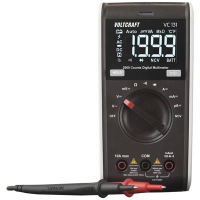 VOLTCRAFT VC131 Multimeter Kalibratie (ISO) Digitaal CAT III 250 V Weergave (counts): 2000 VOLTCRAFT VC131 Multimeter Kalibratie (ISO) Digitaal CAT III 250 V Weergave (counts): 2000