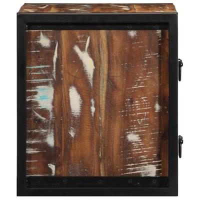 Nachtkastje 40x35x40 cm massief gerecycled hout meerkleurig