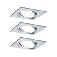 Paulmann 93492 Inbouwlamp Set van 3 stuks 18 W Aluminium (gedraaid) - thumbnail