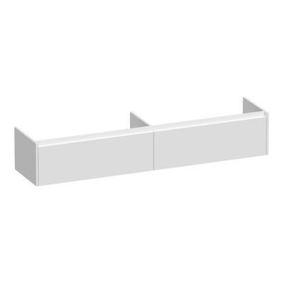 Brauer Embrace - Onderkast - 200 cm - met 2 Softclose Lades Greeploos en 2 Sifon Uitsparingen - Hoogglans Wit