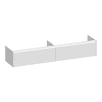 Brauer Embrace - Onderkast - 200 cm - met 2 Softclose Lades Greeploos en 2 Sifon Uitsparingen - Hoogglans Wit - thumbnail