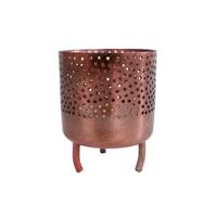 Gifts Amsterdam metalen theelichthouder luca 10x8 cm koper - thumbnail