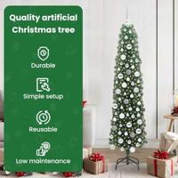 VidaXL Kunstkerstboom groen 180 cm pvc en staal en kunststof - thumbnail