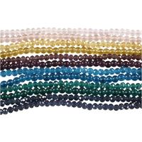 Creativ Company Glas en facet kralen, d 4 mm, gatgrootte 1 mm, 12x45 stuk/ 1 doos - thumbnail