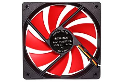Xilence XPF120.R PC-ventilator Zwart, Rood (b x h x d) 120 x 25 x 120 mm - thumbnail