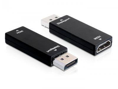 Delock 65258 DisplayPort / HDMI Adapter [1x DisplayPort stekker - 1x HDMI-bus] Zwart