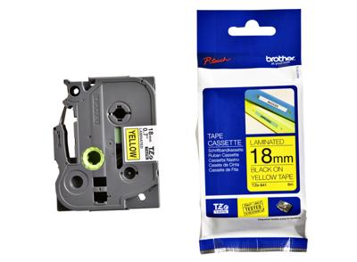 Etiketten Brother TZe, TZ TZe-641 PET Tapekleur: Geel Tekstkleur:Zwart 18 mm 8 m