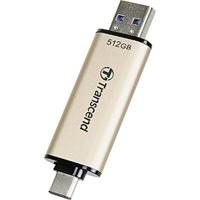 Transcend JetFlash 930C USB-stick 512 GB Goud TS512GJF930C USB-A 3.2 Gen 1, USB-C - thumbnail