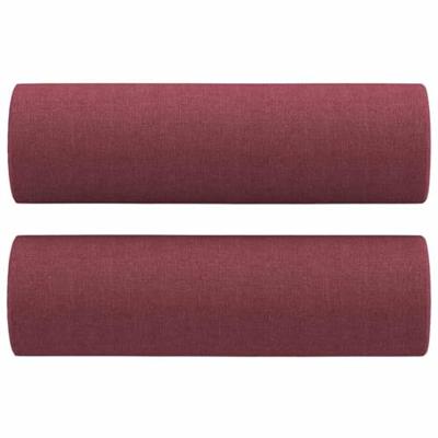 2-delige Loungeset met kussens stof wijnrood