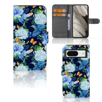 Telefoonhoesje | Met pasjeshouder | voor Google Pixel 8 IJsvogel Telefoonhoesje | Met pasjeshouder | voor Google Pixel 8 IJsvogel