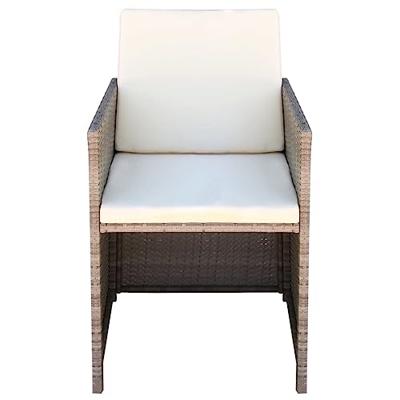Tuinstoelen 2 st met kussens poly rattan beige Tuinstoelen 2 st met kussens poly rattan beige