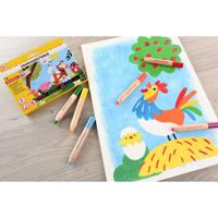 Eberhard Faber EF-518912 Kleurpotlood 3in1 12 Stuks Extra Dikke Kern 10mm - thumbnail