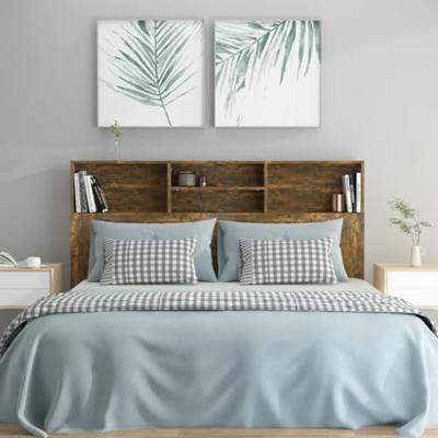 Hoofdbordkast 160x19x103,5 cm gerookt eikenkleurig Hoofdbordkast 160x19x103,5 cm gerookt eikenkleurig