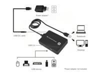Conceptronic HUBBIES10B interface hub USB 3.2 Gen 1 (3.1 Gen 1) Type-A 5000 Mbit/s Zwart - thumbnail