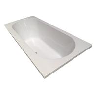 Wiesbaden Portus RD inbouw duo ligbad 180x80x49 cm mat wit - thumbnail
