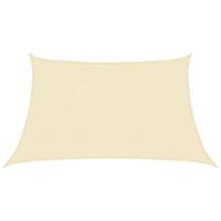 VidaXL Zonnezeil 160 g/m² 3/4x2 m hdpe crèmekleurig - thumbnail