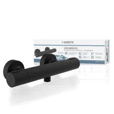 Schutte LOS ANGELES Thermostatische douchekraan | Mat Zwart - 33186