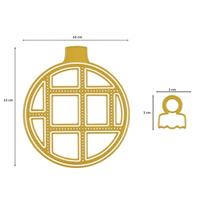 Vaessen Creative • snijmallen kerstbal 12st. - thumbnail