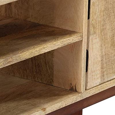 Wandtafel 115x30x76 cm massief ruw mangohout