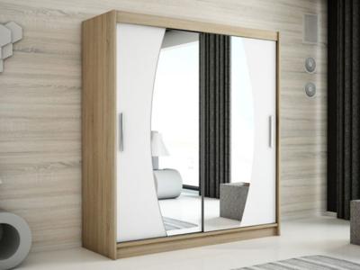 Kast ELYCOPTER 2 schuifdeuren 200 cm sonoma/wit Kast ELYCOPTER 2 schuifdeuren 200 cm sonoma/wit