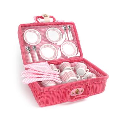 Tidlo picnickset in roze koffer