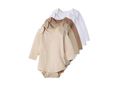 lupilu Set van 5 baby rompers (bruin/beige/wit, 62/68) lupilu Set van 5 baby rompers (bruin/beige/wit, 62/68)
