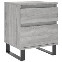Nachtkastjes 2 st 40x35x50 cm bewerkt hout grijs sonoma eiken - thumbnail