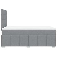 Boxspring met matras stof lichtgrijs 120x190 cm - thumbnail