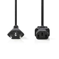 Voedingskabel | Stekker Type J (CH) - IEC-320-C13 | 2,0 m | Zwart - thumbnail