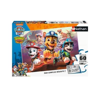 Puzzel Nathan Paw Patrol to the rescue of the dinosaurs 60 Onderdelen