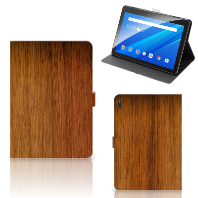 Lenovo Tab E10 Tablet | Book Cover | Donker Hout Lenovo Tab E10 Tablet | Book Cover | Donker Hout