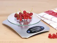 HI keukenweegschaal digitaal zilverkleurig - thumbnail