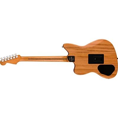 Fender Acoustasonic Player Jazzmaster Antique Olive elektrisch-akoestische gitaar met gigbag