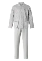 Gentlemen tricot heren pyjama - doorknoop - L - Grijs - L - thumbnail