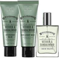 Scottish Fine Soaps Men's Grooming Vetiver & Sandalwood Well Groomed Gift Set - thumbnail