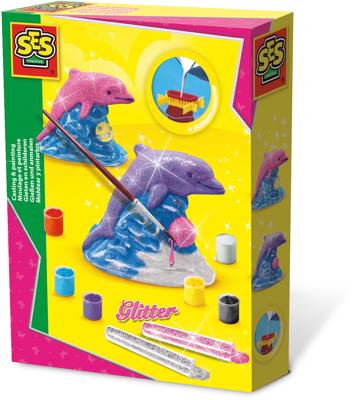 SES Creative Gieten en schilderen - Glitter dolfijn SES Creative Gieten en schilderen - Glitter dolfijn