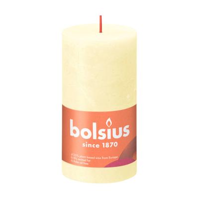Bolsius stompkaars rustiek butter yellow 13 cm /ø 7 cm