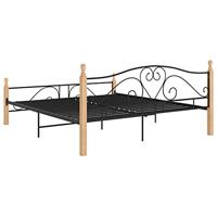 vidaXL Bedframe metaal zwart 180x200 cm - thumbnail