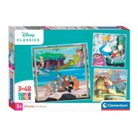 Disney Clementoni legpuzzel super color vierkant classics, 3x48st. - thumbnail