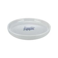 TRIXIE VOERBAK / WATERBAK PLAT EN BREED KATTENPRINT GRIJS 23 CM 600 ML - thumbnail