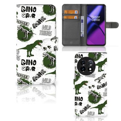 Telefoonhoesje | Met pasjeshouder | voor OnePlus 11 Dinosaurus Telefoonhoesje | Met pasjeshouder | voor OnePlus 11 Dinosaurus
