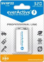 EverActive Ni-MH 6F22 9V 320 mAh oplaadbare batterijen uit de Professional Line - thumbnail