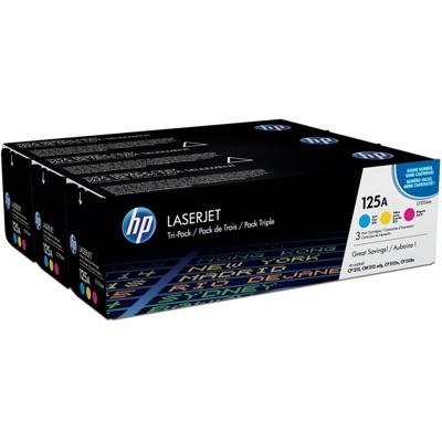 HP Toner 125A Origineel Combipack Cyaan, Magenta, Geel 1400 bladzijden CF373AM HP Toner 125A Origineel Combipack Cyaan, Magenta, Geel 1400 bladzijden CF373AM