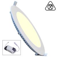 LED Downlight Slim - Inbouw Rond 9W - Warm Wit 2700K - Mat Wit - Aluminium - Ø146mm - thumbnail