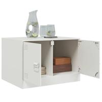 Salontafel 67x50x44 cm staal wit - thumbnail