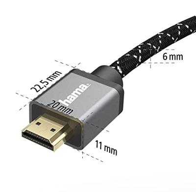 Hama Ultra high-speed HDMI-kabel, connector-connector, 8K, metaal, 2,0 m TV accessoire Zwart - thumbnail