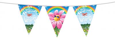 Vlaggenlijn Welkom Thuis bloem Vlaggenlijn Welkom Thuis bloem