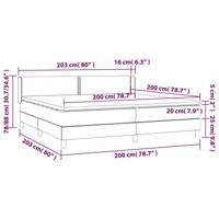 Boxspring met matras stof zwart 200x200 cm - thumbnail