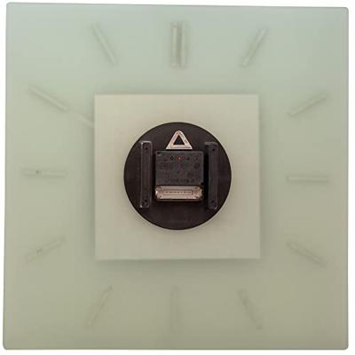 NeXtime NE-3148 Wandklok 40 X 40 Cm, Melkglas, 'Stripe Square' Radio Controlled NeXtime NE-3148 Wandklok 40 X 40 Cm, Melkglas, 'Stripe Square' Radio Controlled