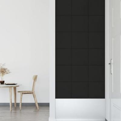 VidaXL Wandpanelen 12 st 1,08 m² 30x30 cm fluweel zwart - thumbnail